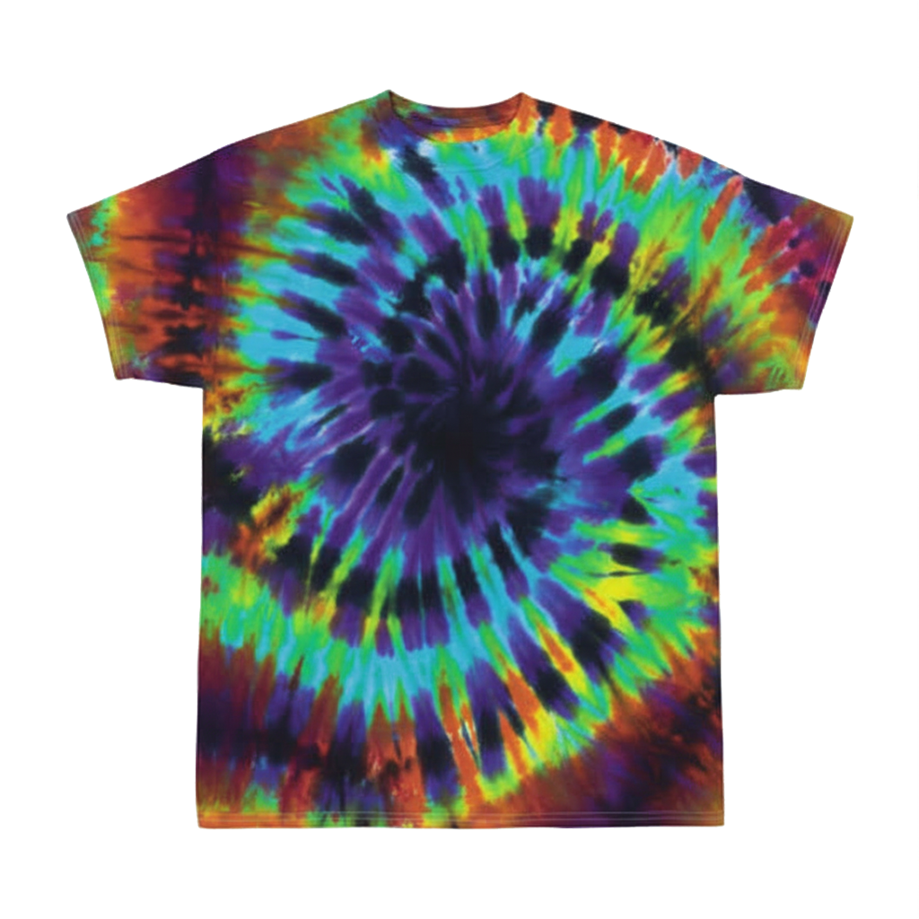 Black Rainbow Whirlpool Tie Dye T Shirt