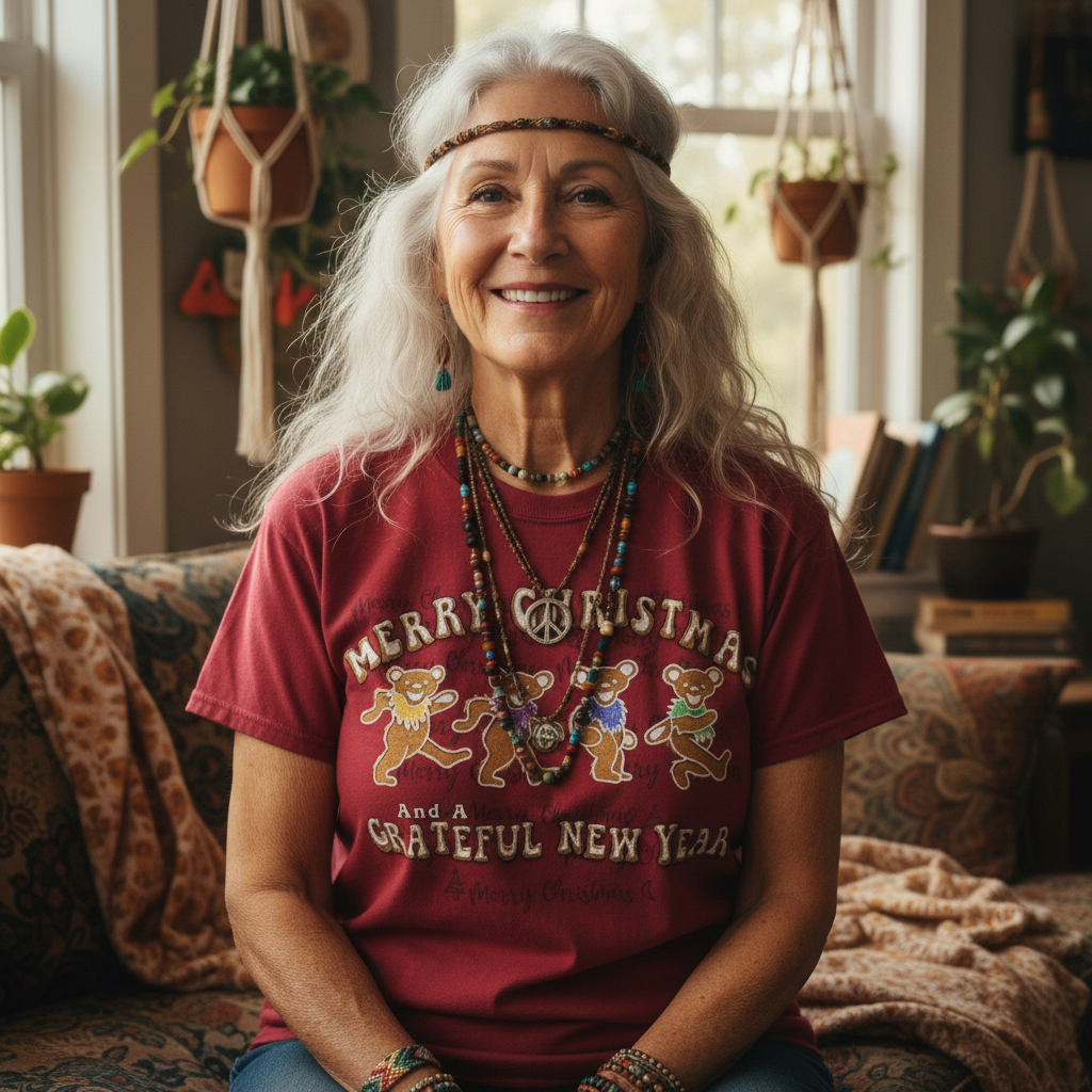 Grateful Dead Dancin' Gingerbread Bears T Shirt on female