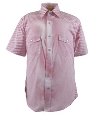 Flying R Ranchwear - Pencil Stripe - Red/White - Short Sleeve - Classic Fit