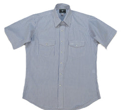 Flying R Ranchwear - Regency Stripe - Blue/White - Short Sleeve - Classic Fit