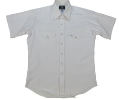 Flying R Ranchwear - Western Classic Solids - White Twill - Short Sleeve - Classic Fit