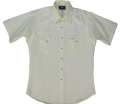 Flying R Ranchwear - Western Solid - Pale Yellow - Short Sleeve Snaps
