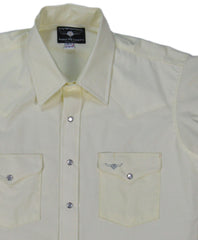 Flying R Ranchwear - Western Solid - Pale Yellow - Short Sleeve Snaps