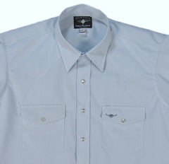 Flying R Ranchwear - Western Classic Solids - Light Blue end on end - Short Sleeve - Classic Fit