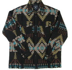 Flying R Ranchwear - Men's Thermal Shacket - Southwest Midnight Black - Jacquard