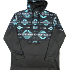 Flying R Ranchwear - Performance Thermal Hoodie - Southwest Print - Turquoise