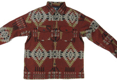 Flying R Ranchwear - Men's Thermal Shacket - Southwest Antique Copper - Jacquard