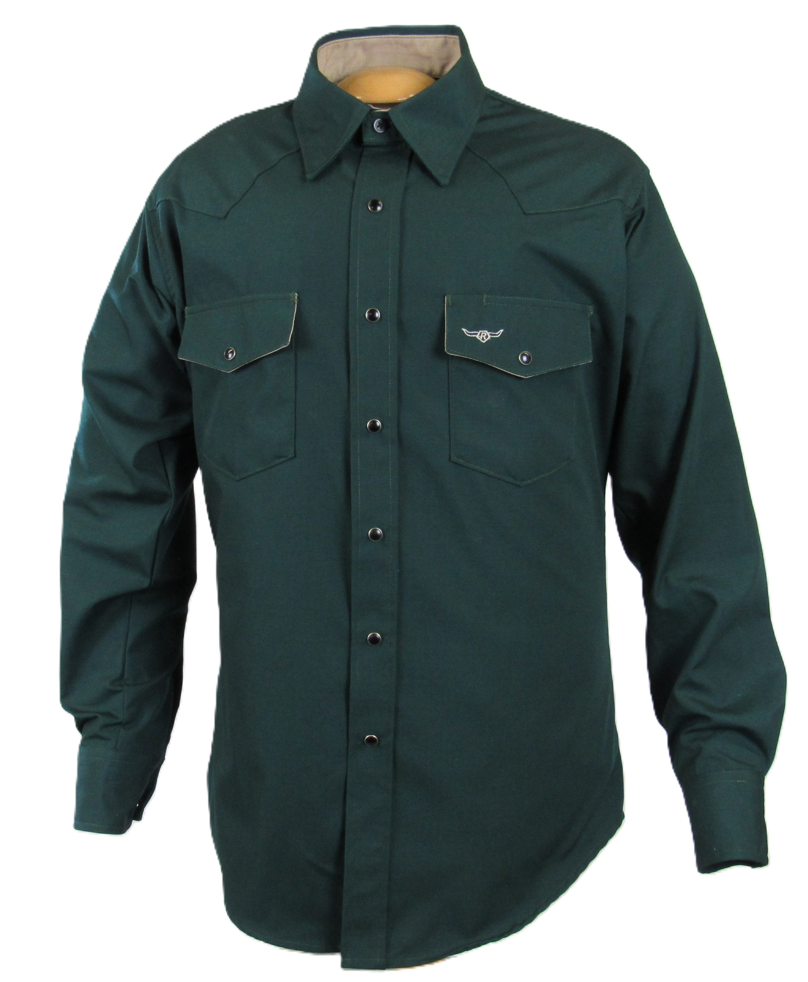 Flying R Ranchwear - Amarillo Ripstop - Spruce Green - Long Sleeve - Snaps - Ships 10.10