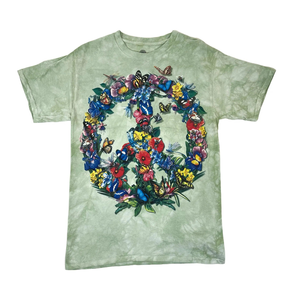 Floral Peace Tie Dye T Shirt