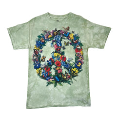 Floral Peace Tie Dye T Shirt