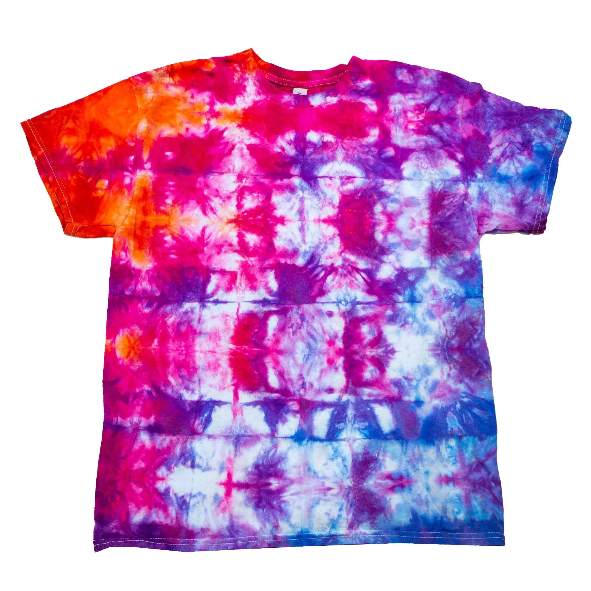 Rainbow Glitch Tie Dye T Shirt