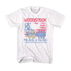 Woodstock Patriotic Love Revolution T Shirt