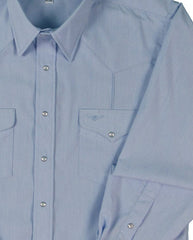 Rancher Crease - Tropical Wool - Lt. Blue - Long Sleeve - Snaps