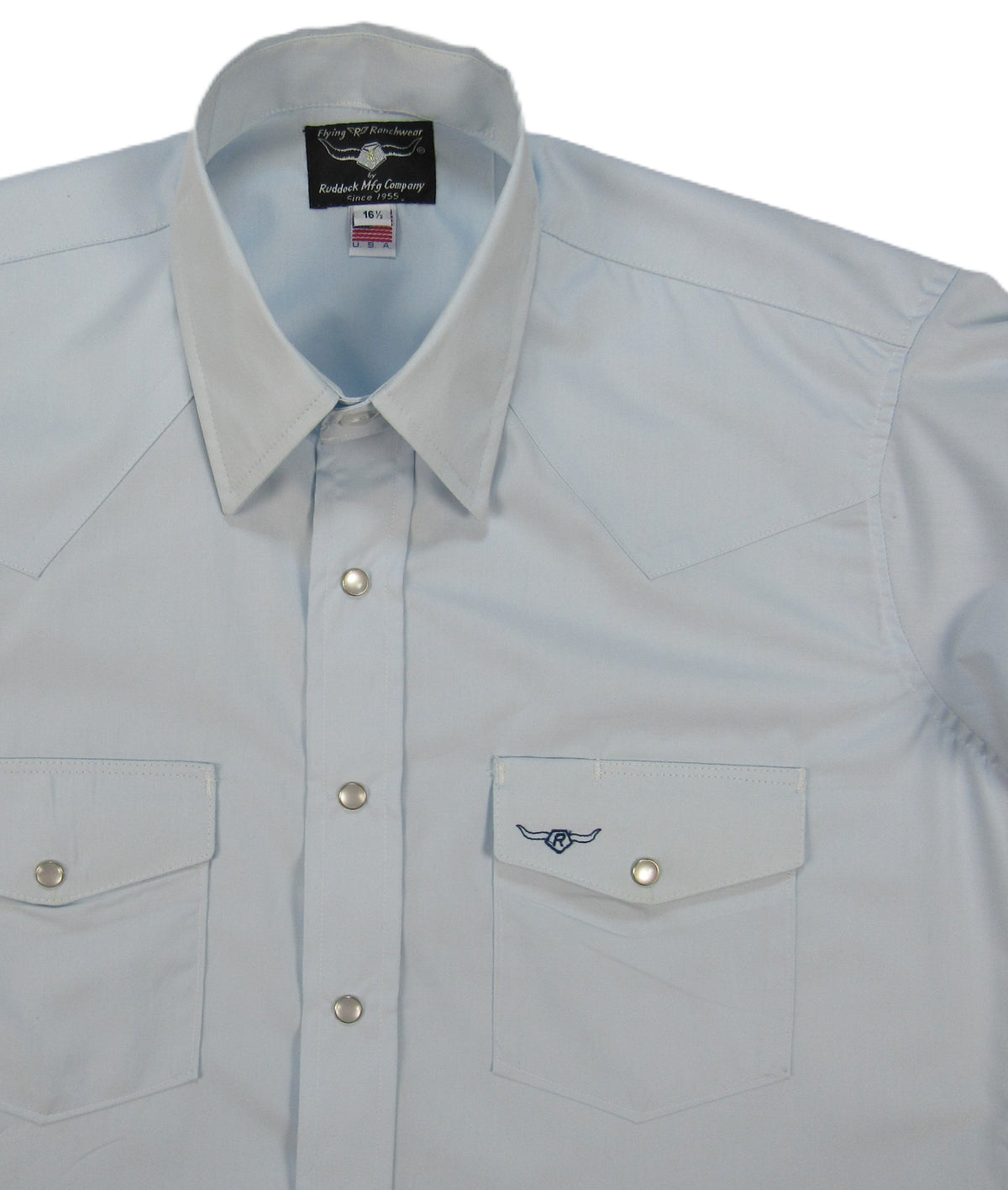 Flying R Ranchwear - Brisa Solids - Pale Blue - Short Sleeve - Classic Fit