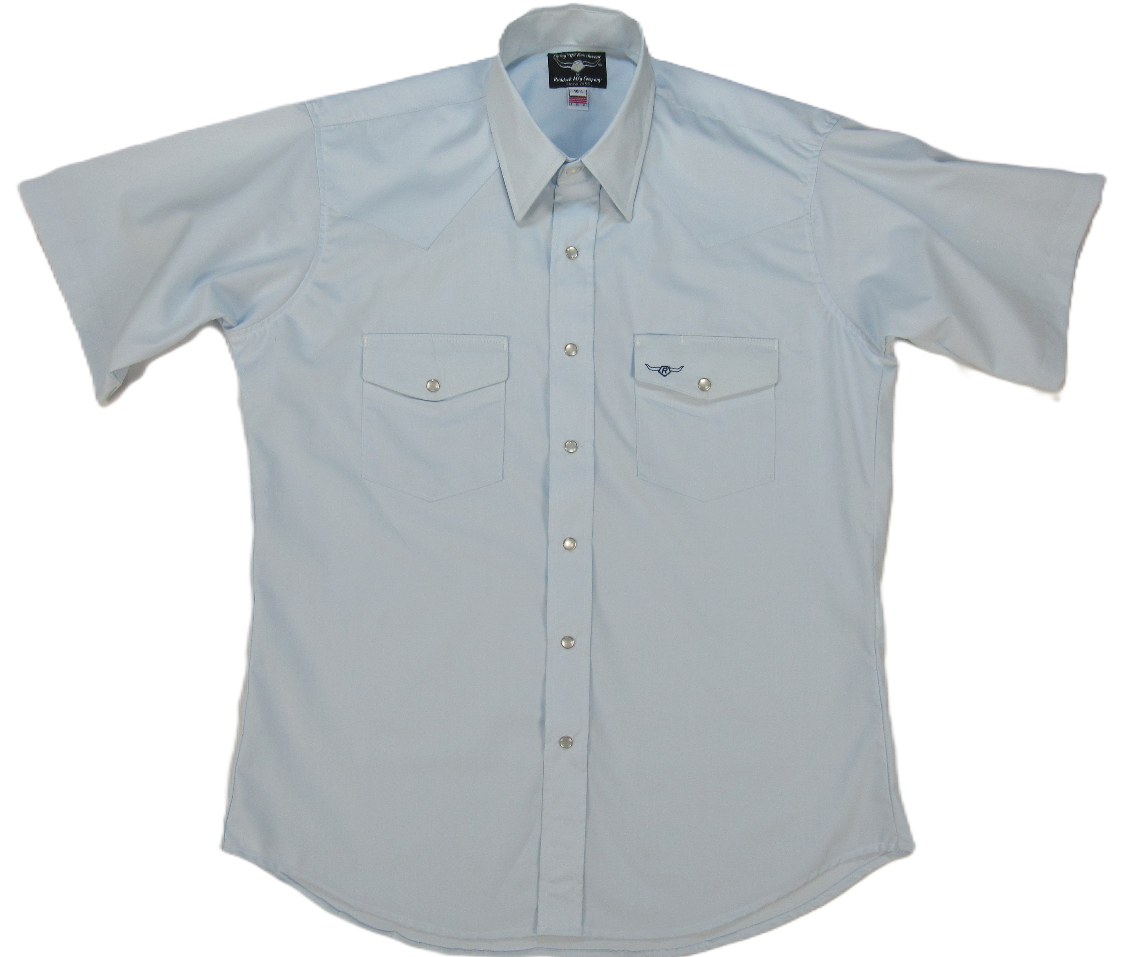 Flying R Ranchwear - Brisa Solids - Pale Blue - Short Sleeve - Classic Fit