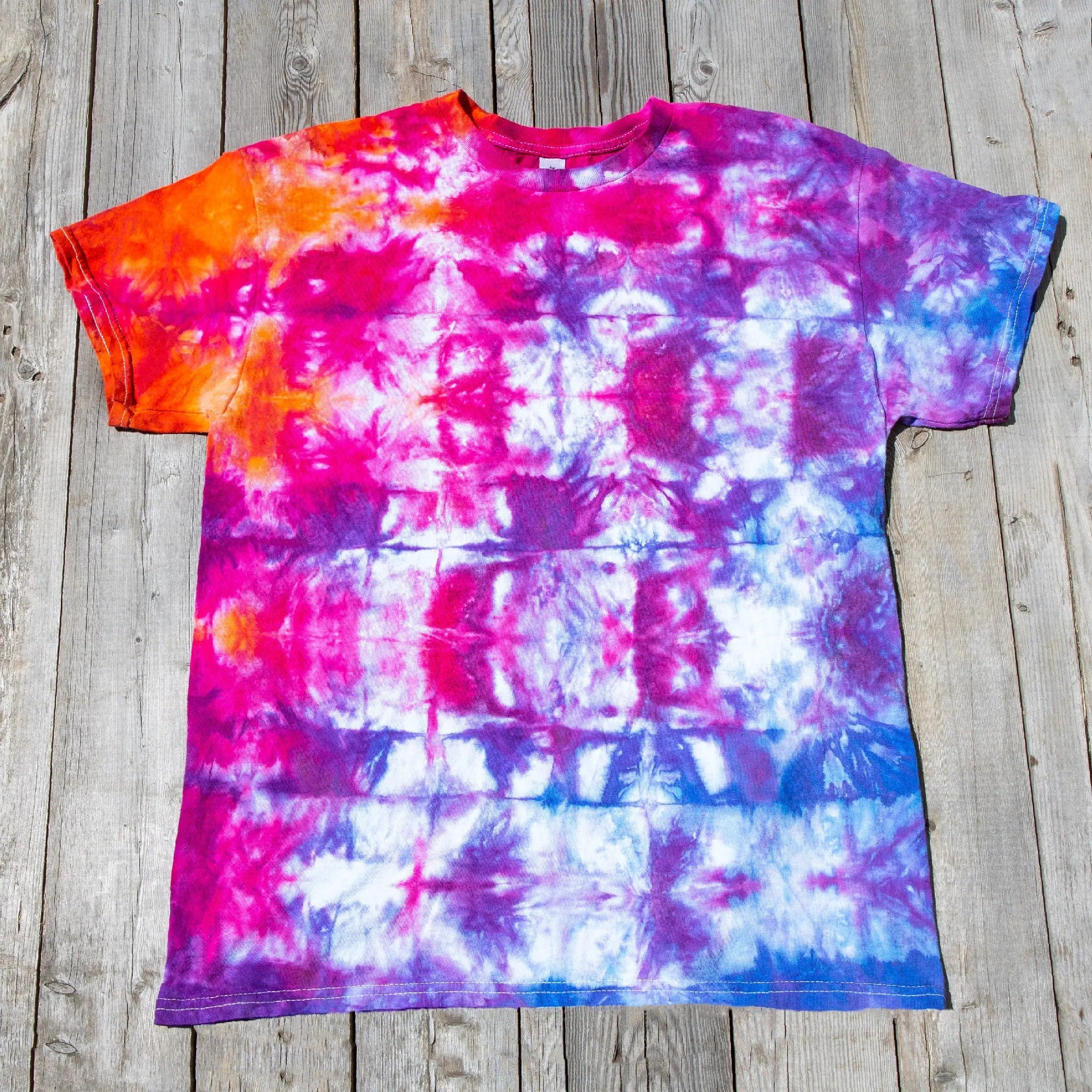Rainbow Glitch Tie Dye T Shirt