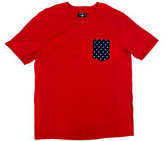 Flying R Ranchwear - Navy Star Print - Pocket T-shirt - Made in USA