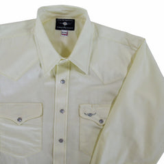 Flying R Ranchwear - Western Solid - Pale Yellow - Long Sleeve Snaps